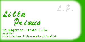 lilla primus business card